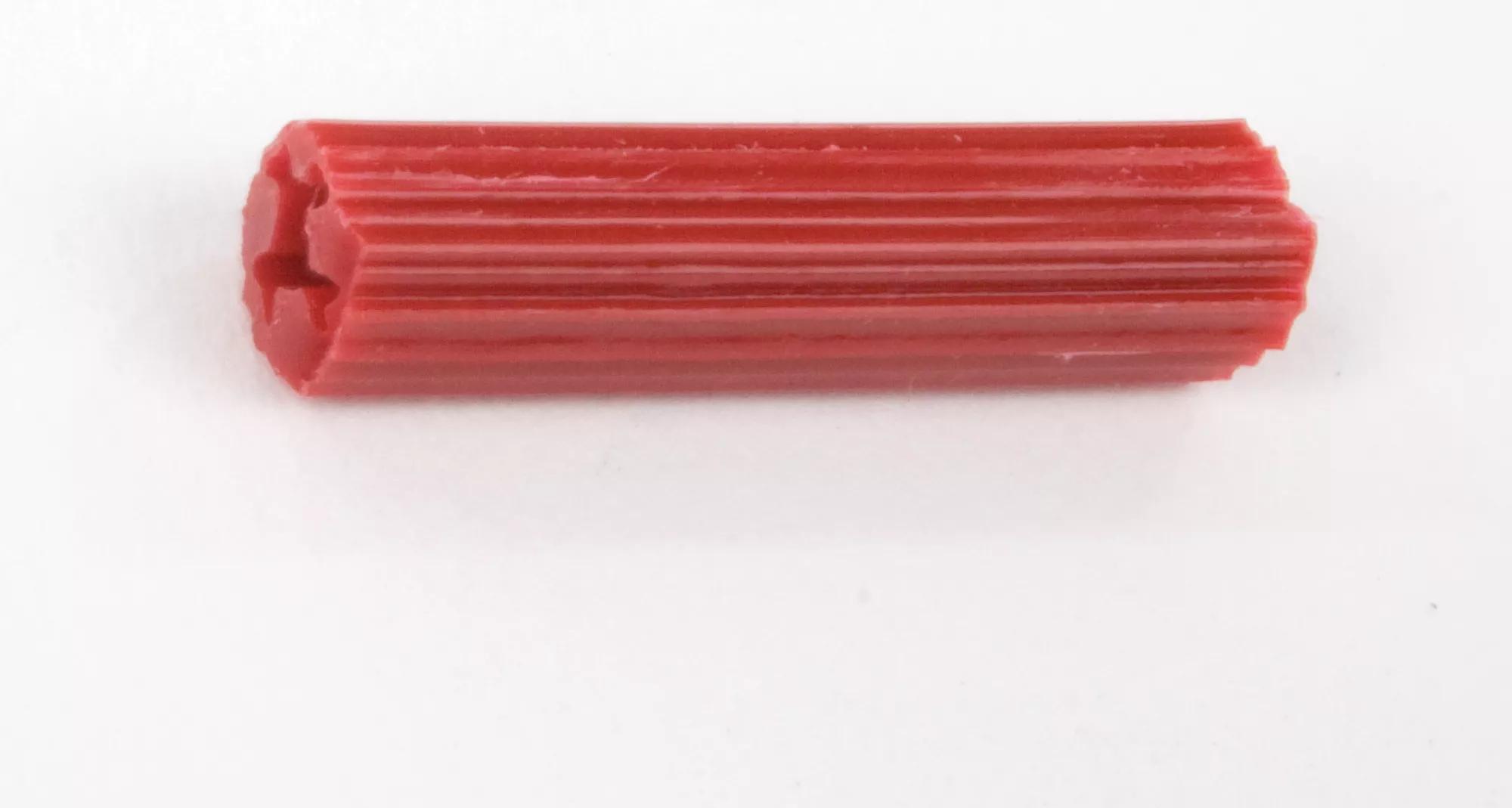 1/4" or 15/64" x 1" Red Plastic Tubular Screw Anchor