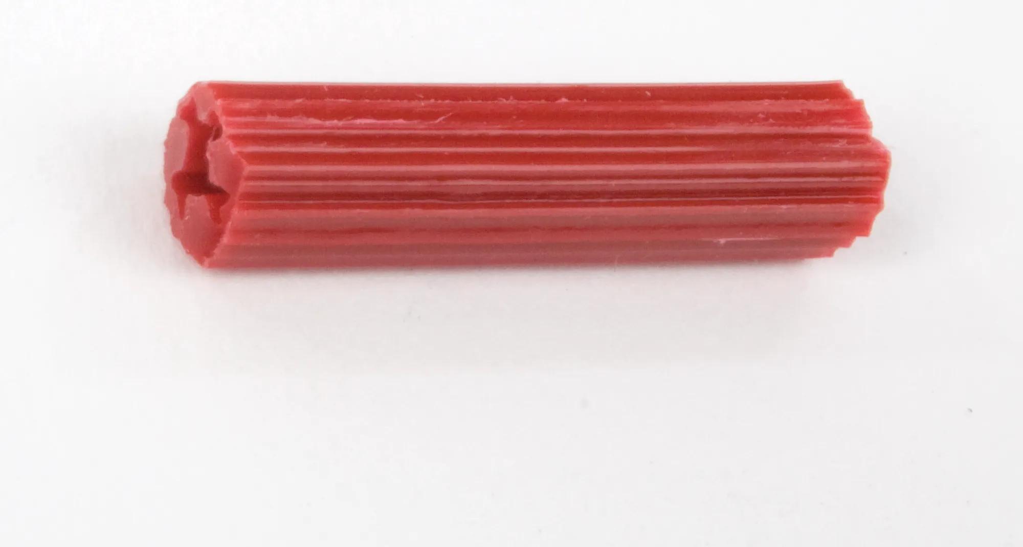 1/4" or 15/64" x 1-1/2" Red Plastic Tubular Screw Anchor