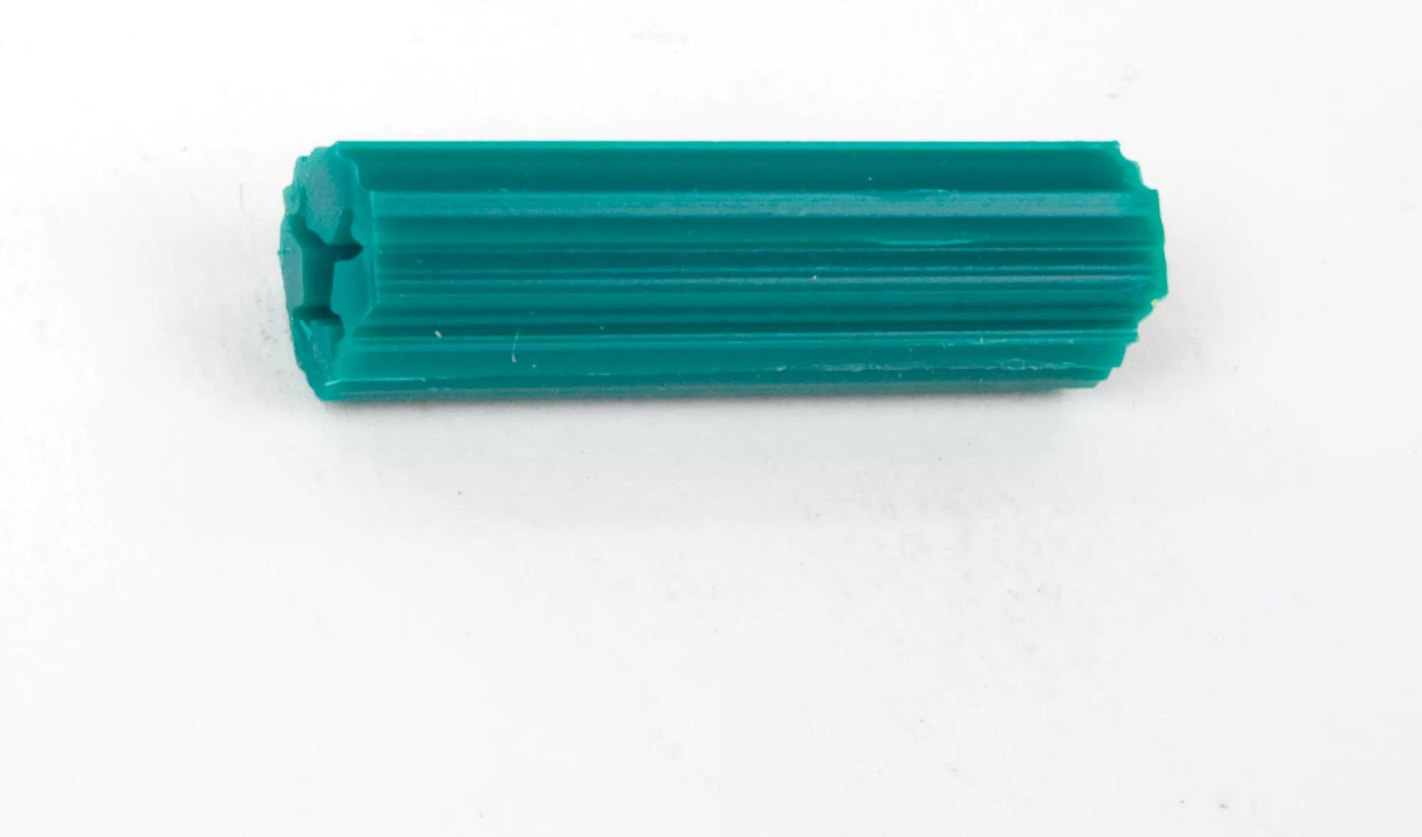 1/4" x 1" Green Plastic Tubular Screw Anchor
