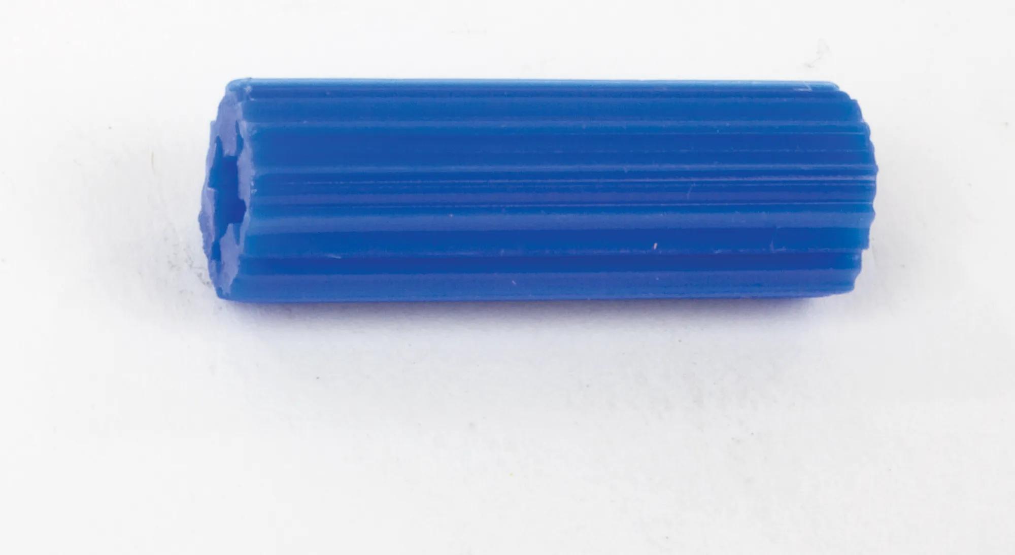 5/16" x 1" Blue Plastic Tubular Screw Anchor - 25 Pack