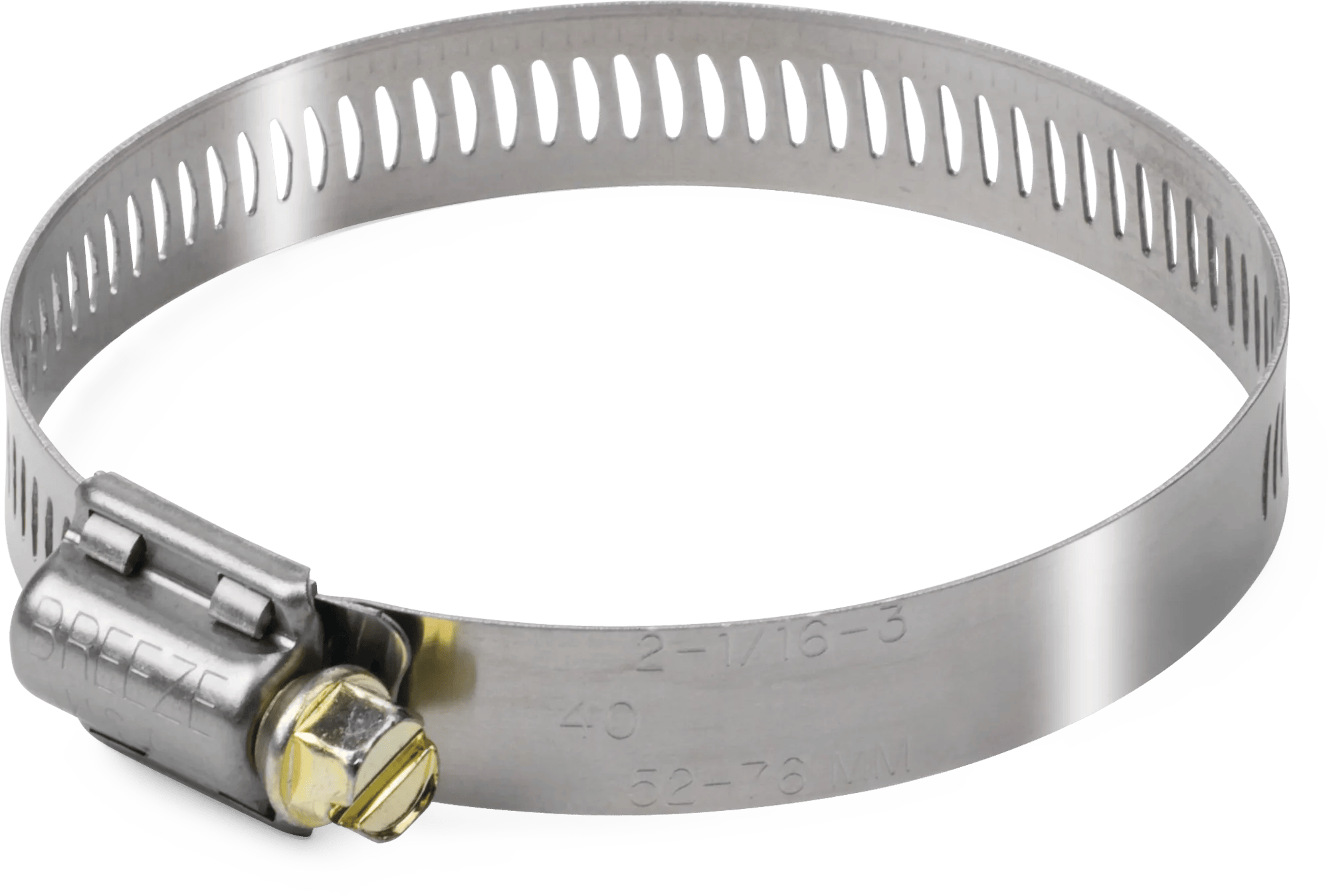 Breeze #36 Stainless Steel Worm Gear Hose Clamps – 1 13/16 To 2 3/4, 1/2 Band, 100-Pack (Made In USA)