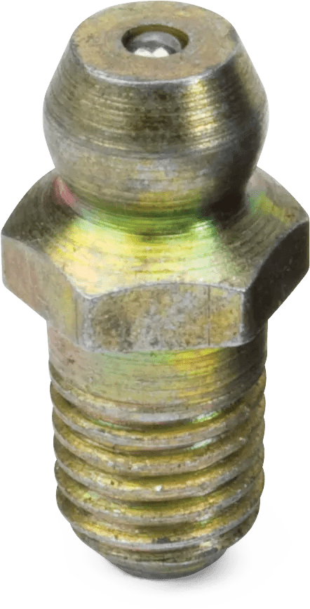 1/4"-28 x 45/64" Straight Carbon Steel (SAE) Grease Fitting - 25 Pack