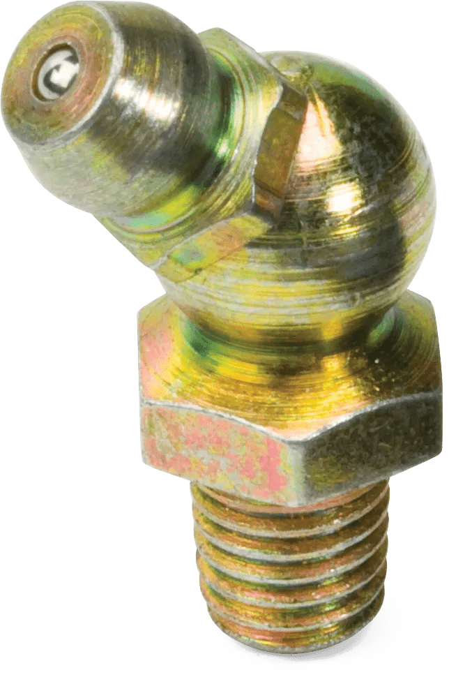 1/4"-28 45° Carbon Steel (SAE) Grease Fitting - 25 Pack