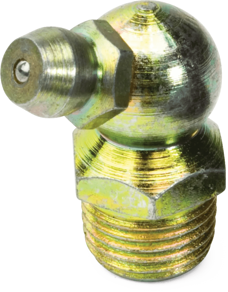 1/8" NPT 65° Carbon Steel Grease Fitting - 25 Pack