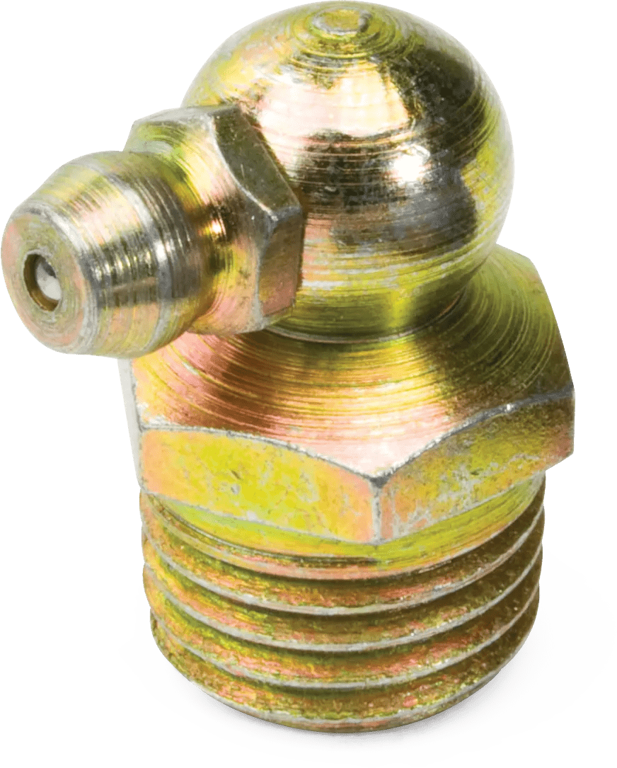 1/4" NPT 90° Carbon Steel Grease Fitting - 10 Pack