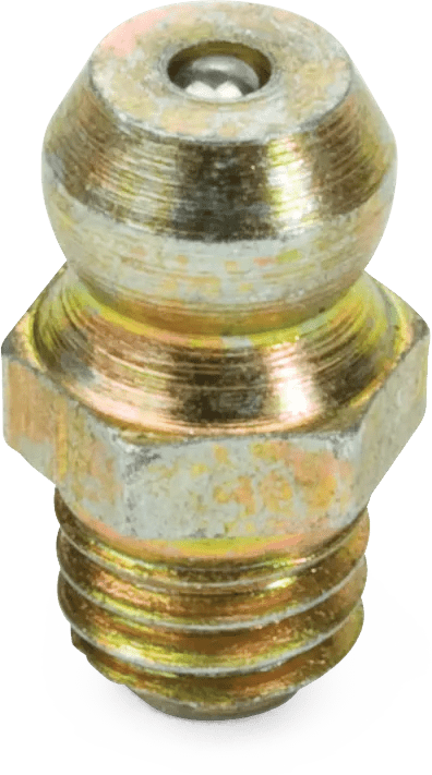 M6 x 1.0 Straight Carbon Steel Grease Fitting - 25 Pack