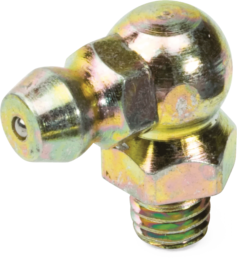 M6 x 1.0 90° Carbon Steel Grease Fitting - 25 Pack