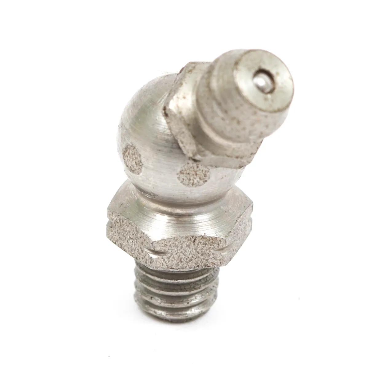 M6 x 1.0 45° 303 Stainless Steel Grease Fitting - 5 Pack