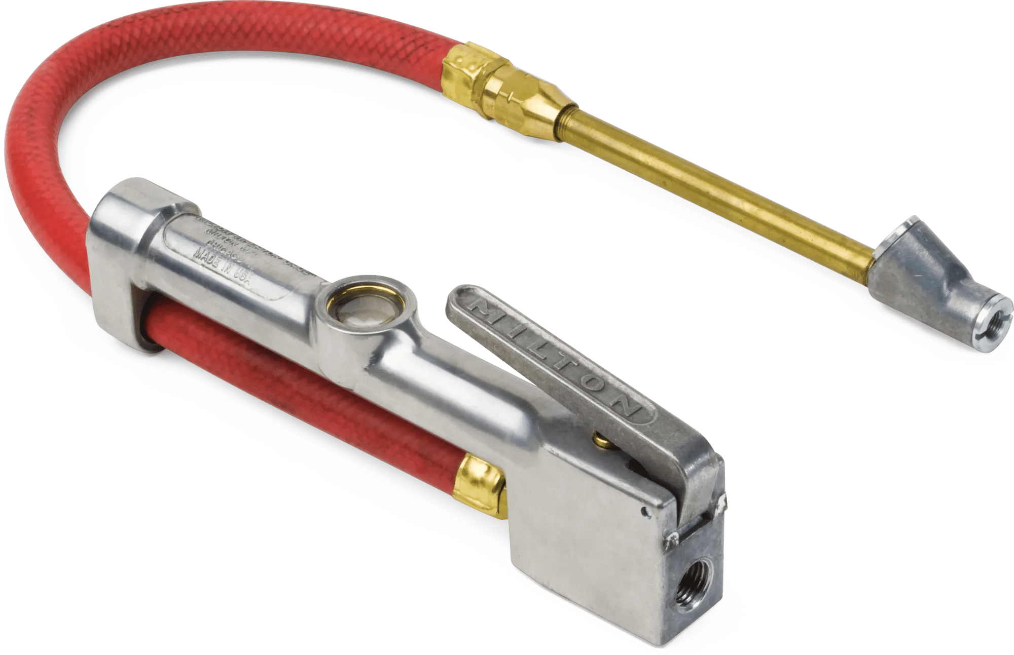 USA Heavy-Duty Tire Inflator w/ Gauge & Short Hose