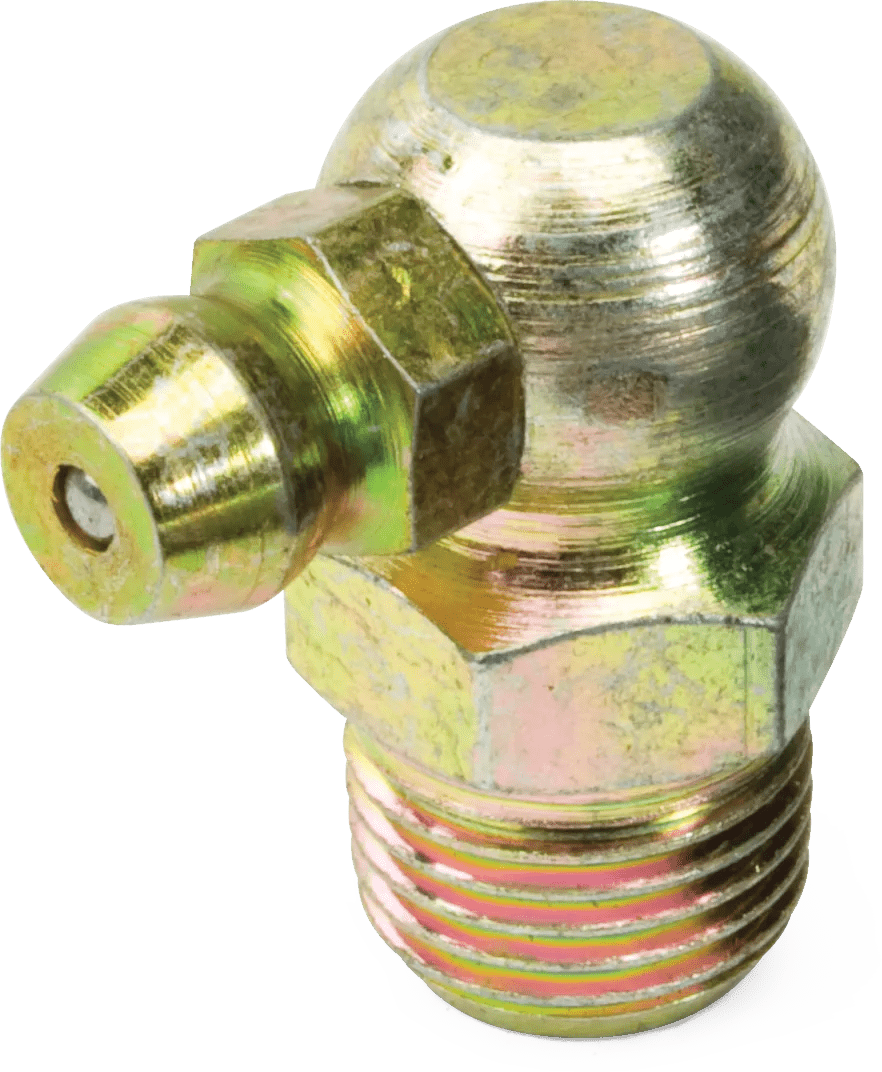 1/8" NPT 90° Lincoln 5400 Carbon Steel Grease Fitting - 25 Pack
