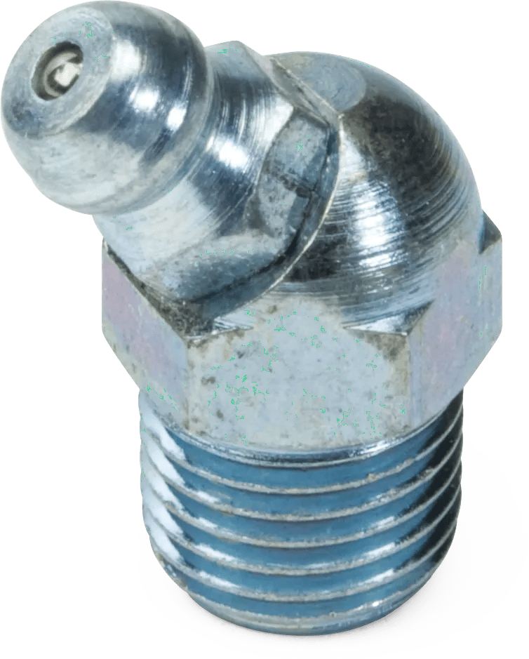 1/8" NPT 45° Lincoln 5200 Carbon Steel Grease Fitting - 25 Pack
