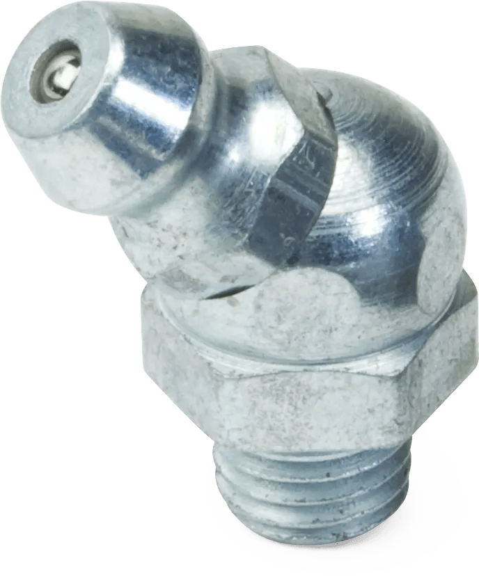 1/4"-28 45° Lincoln 5210 Carbon Steel Grease Fitting - 25 Pack