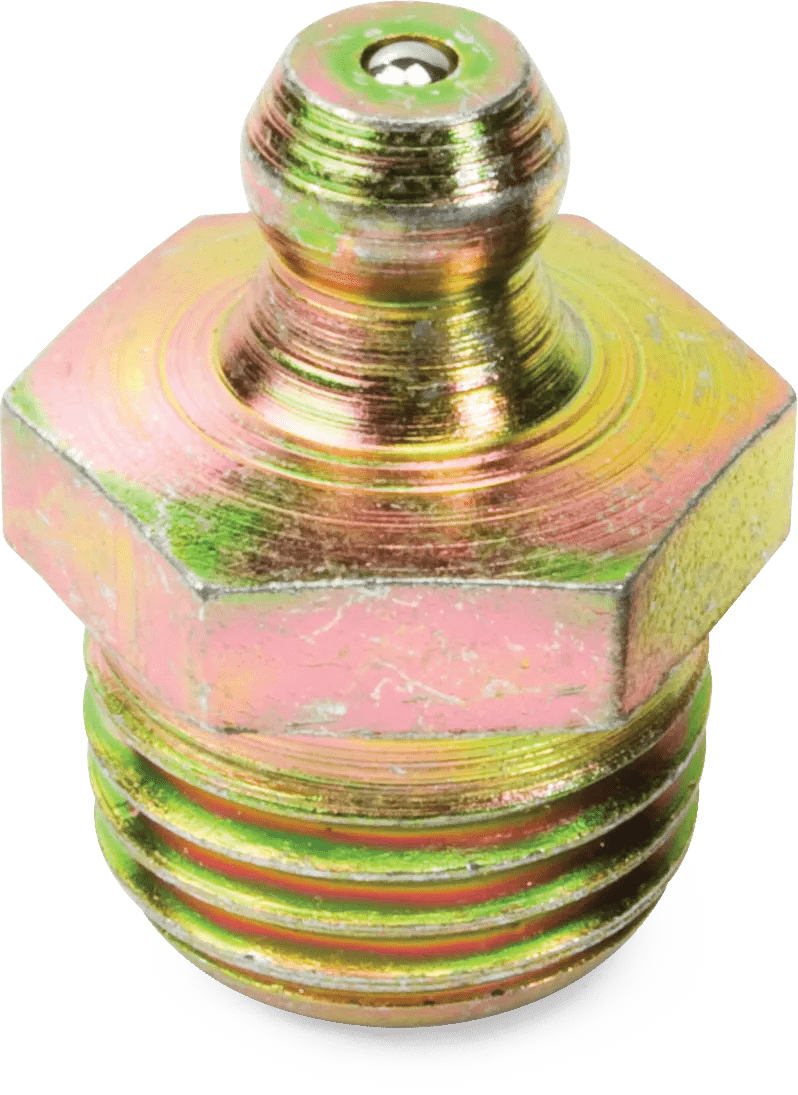 1/4" NPT Lincoln 5050 Carbon Steel Grease Fitting - 10 Pack
