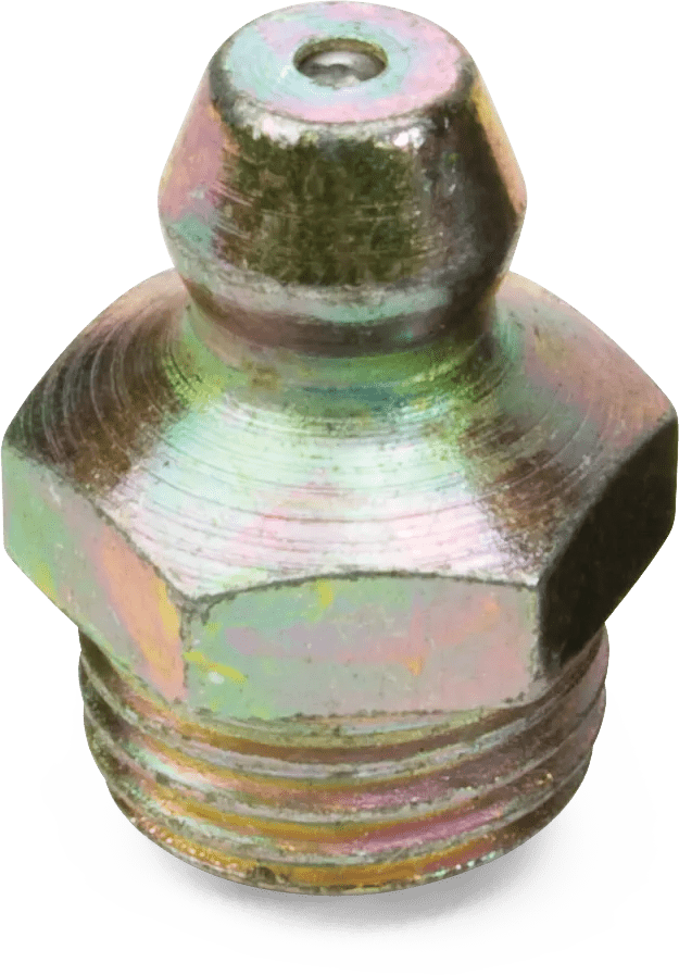 M10 x 1.0 Carbon Steel Grease Fitting - 10 Pack