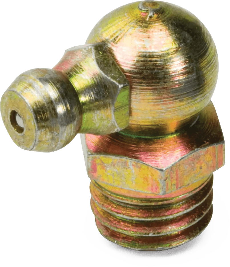 M10 x 1.5 90° Carbon Steel Grease Fitting - 10 Pack