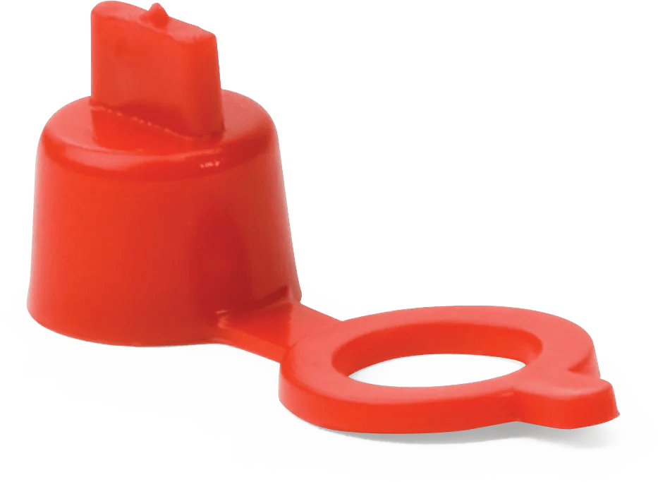Red Grease Fitting Cap - 50 Pack