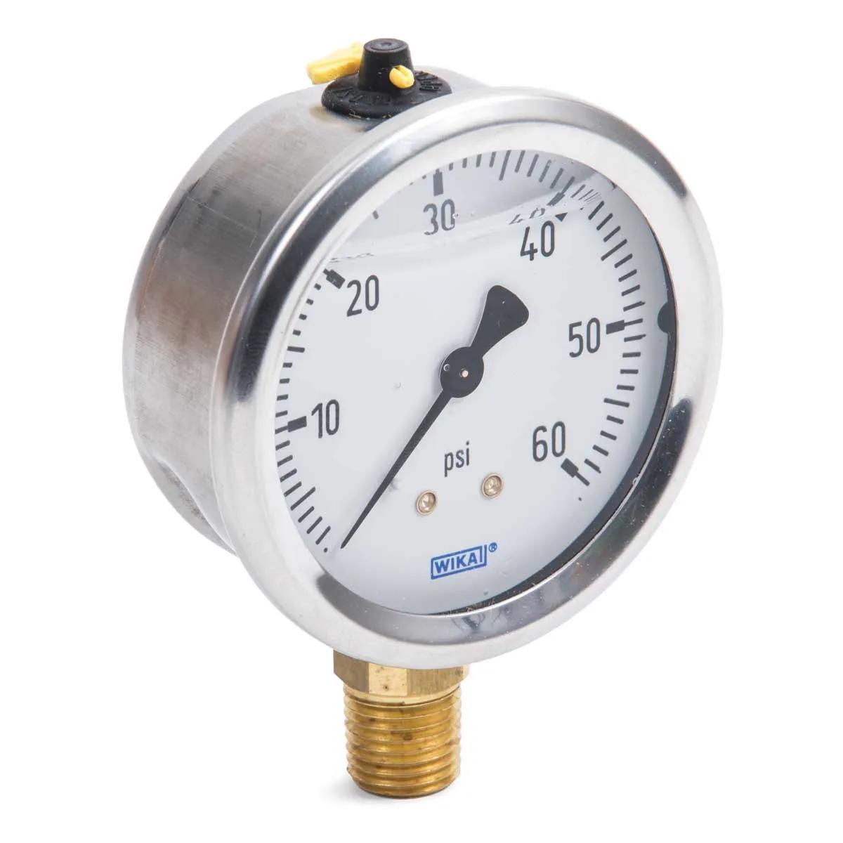 0 - 60 P.S.I. Liquid Filled Pressure Gauge