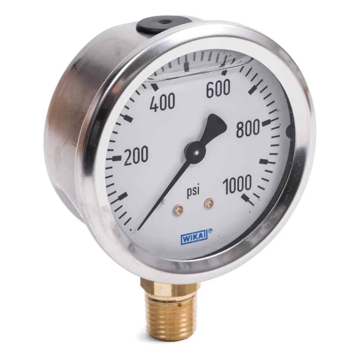 0 - 1,000 P.S.I. Liquid Filled Pressure Gauge