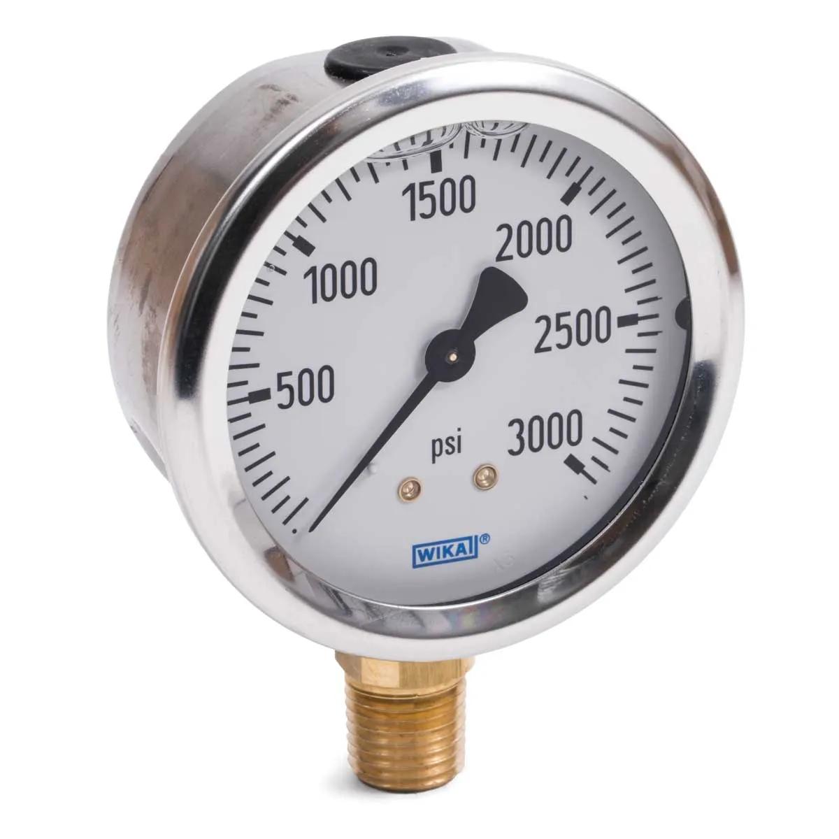 0 - 3,000 P.S.I. Liquid Filled Pressure Gauge