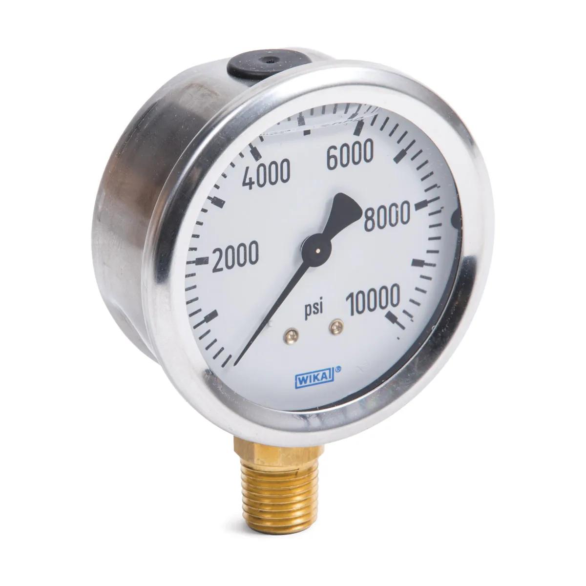 0 - 10,000 P.S.I. Liquid Filled Pressure Gauge