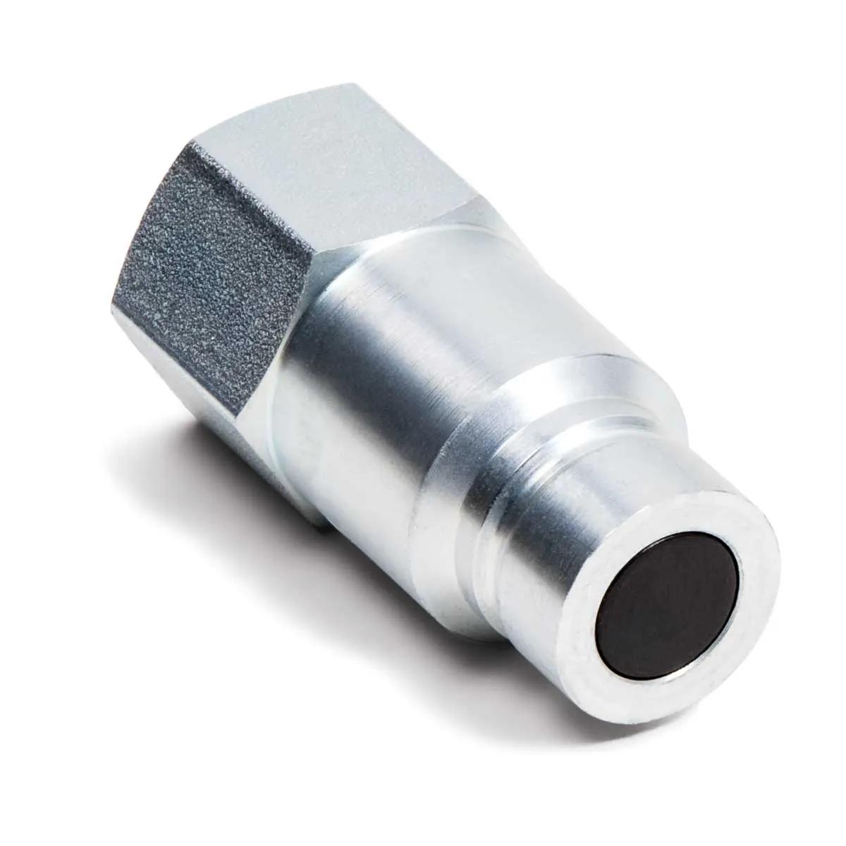1/2" x 1/2"-14 Flat Face Pressure-Connect Hydraulic Female Nipple - FFE Series