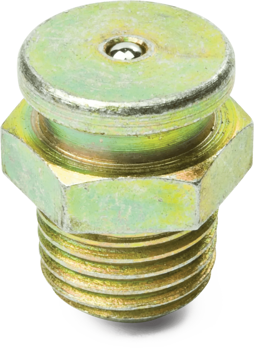 1/4" NPT Standard Button Head Carbon Steel Grease Fitting - 5 Pack