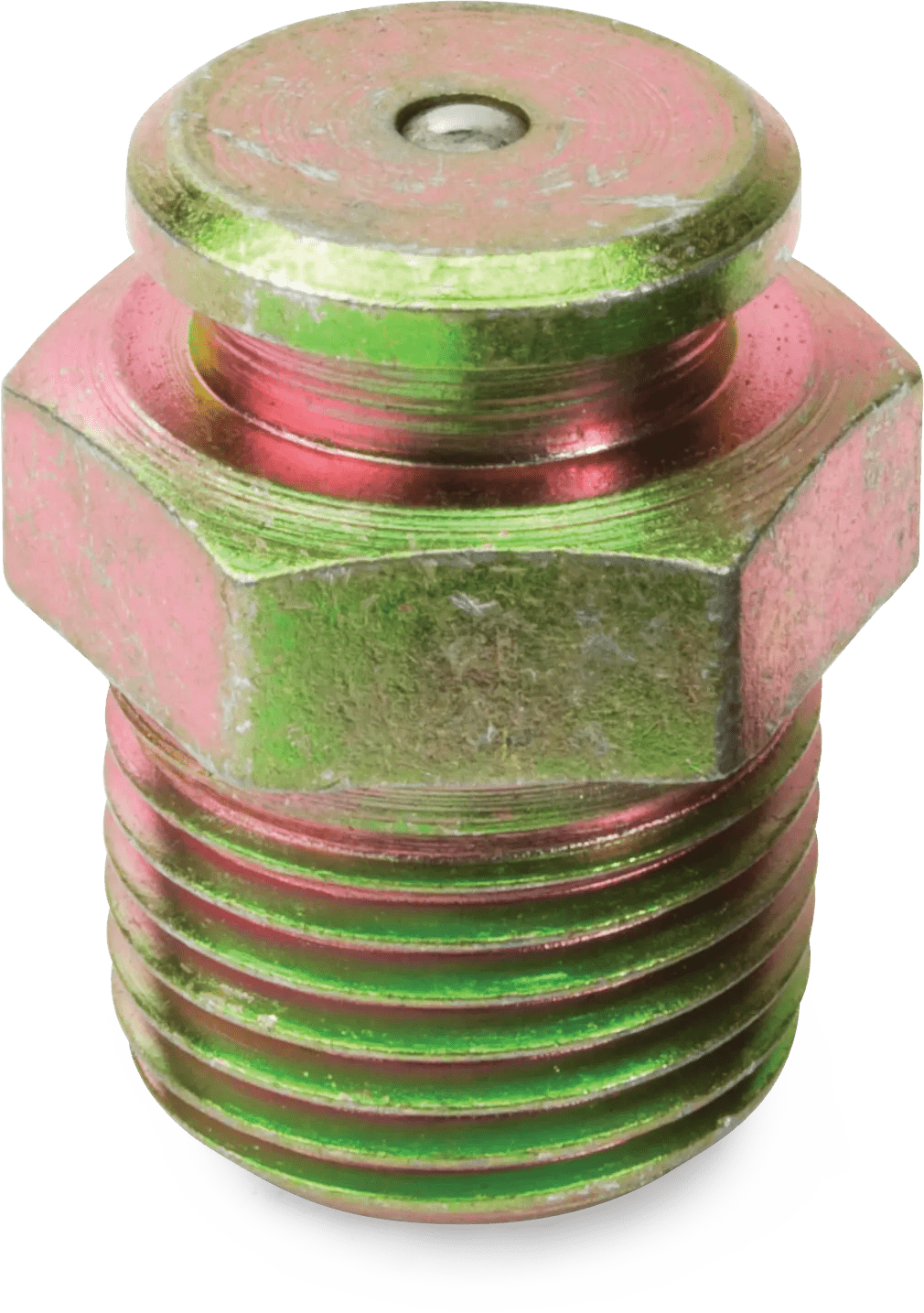 3/8 NPT Standard Button Head Carbon Steel Grease Fitting - 5 Pack