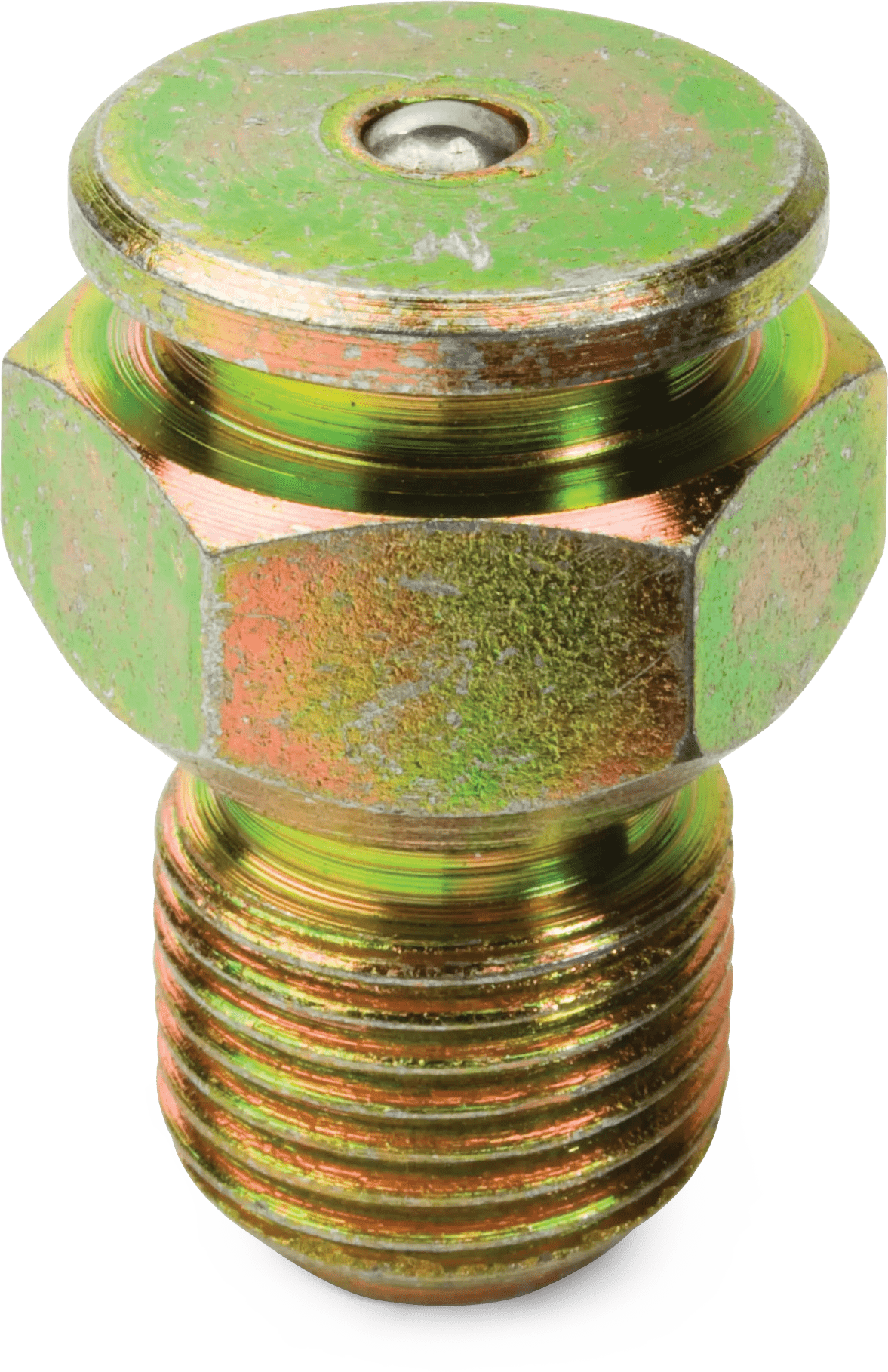 3/8" NPT Large Button Head Carbon Steel Grease Fitting - 2 Pack