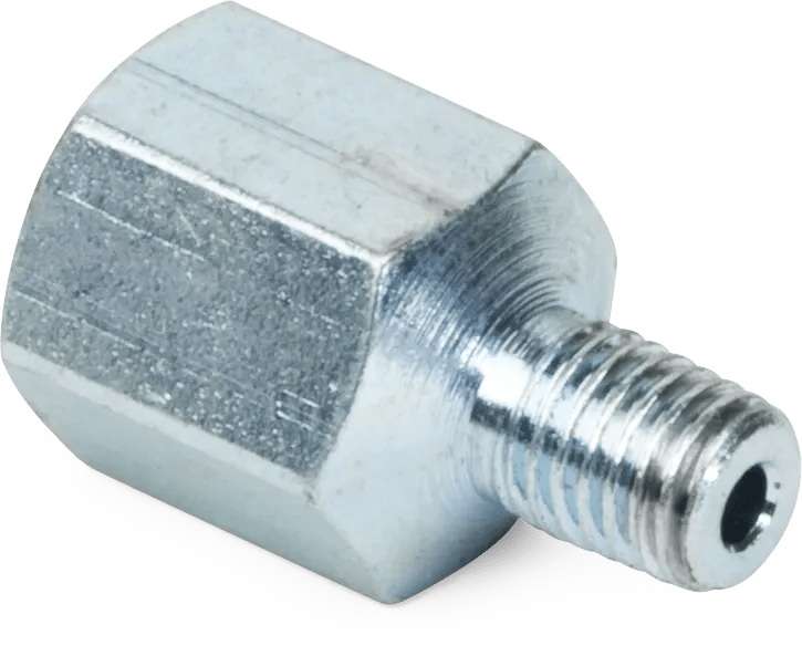 1/4"-28 Male x 1/8" FPT Straight Alloy Steel Grease Fitting Adapter - 2 Pack