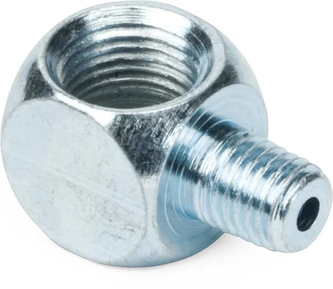 1/4"-28 Male x 1/8" FPT 90° Alloy Steel Grease Fitting Adapter - 2 Pack