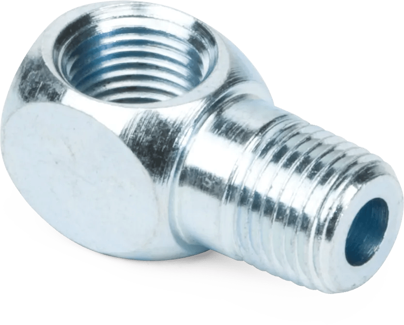 1/8" Male x 1/8" FPT 90° Alloy Steel Grease Fitting Adapter