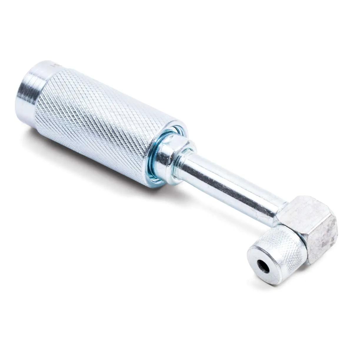 Press-On 90° Alloy Steel Grease Fitting Micro Adapter