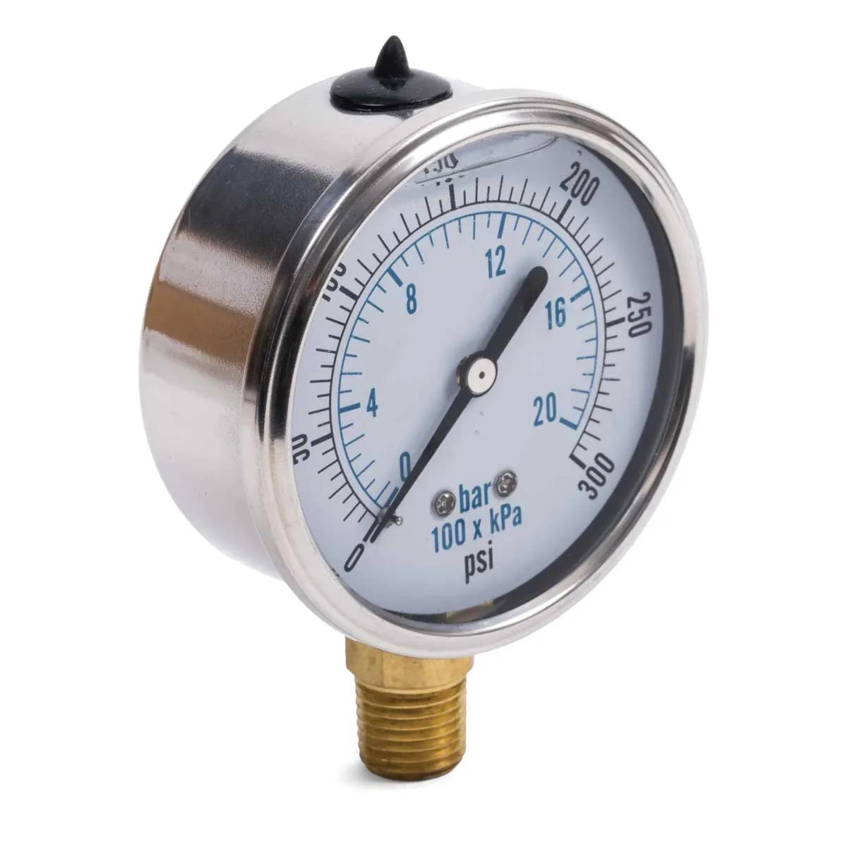 0 - 300 P.S.I. Liquid Filled Pressure Gauge