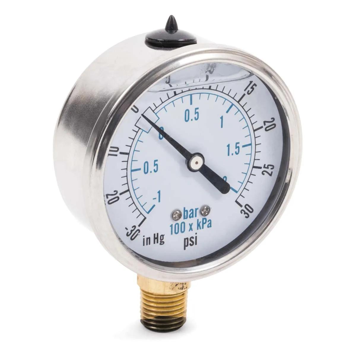 -30-30 P.S.I. Liquid Filled Pressure Rating