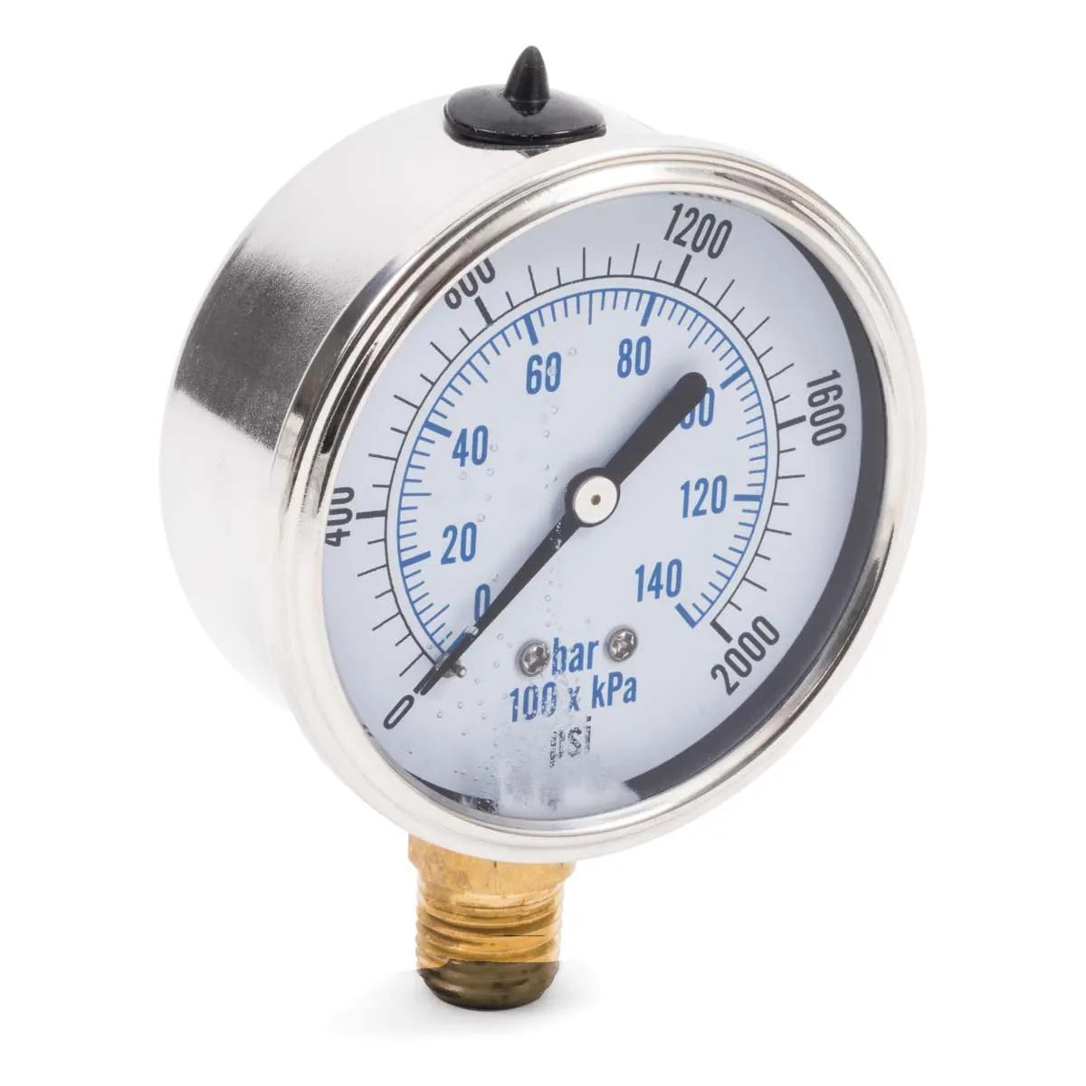 0-2,000 P.S.I. Liquid Filled Pressure Gauge