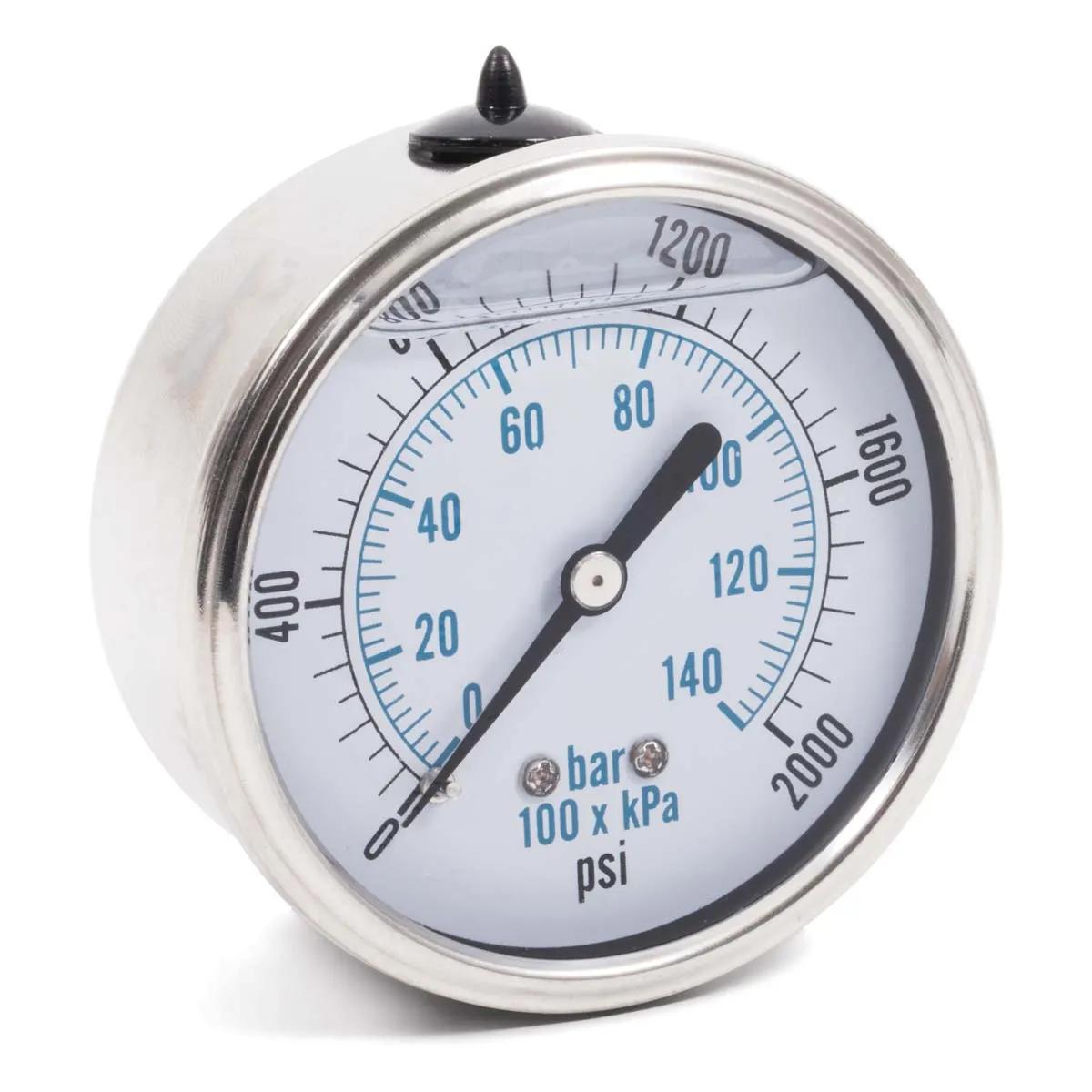 0-2,000 P.S.I. Liquid Filled Pressure Gauge