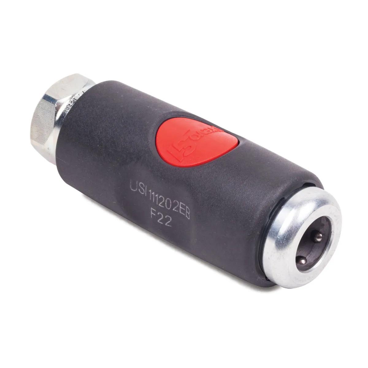 1/2 Push Button Tru-Flate Female Air Line Safety Coupler