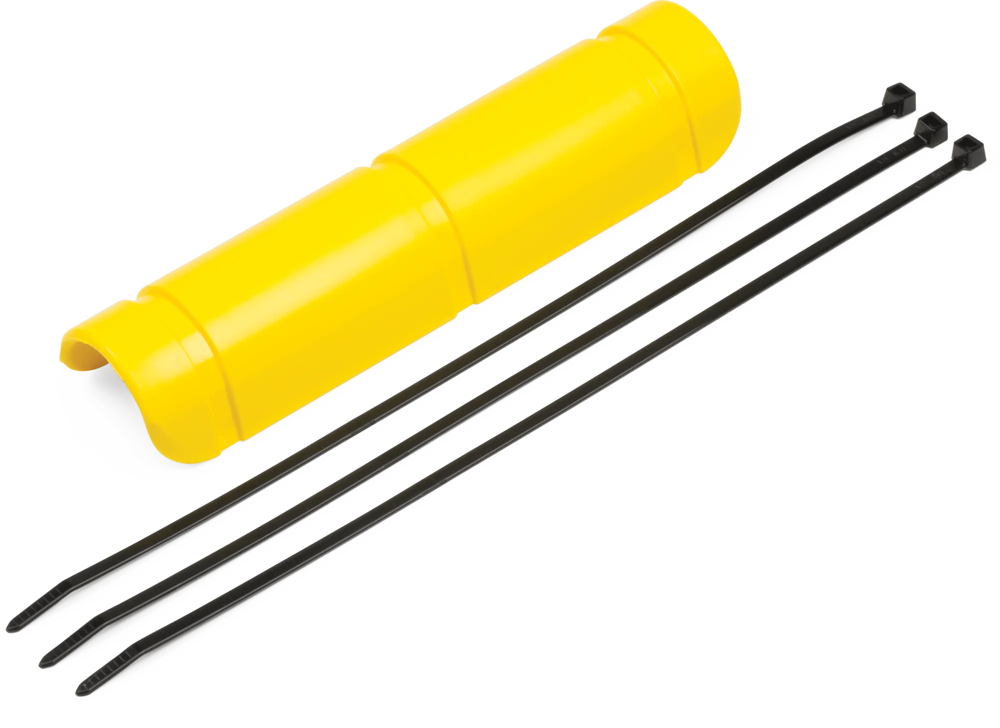 6" Yellow Hose Protector Kit with Cable Ties for Large Diameter Hoses