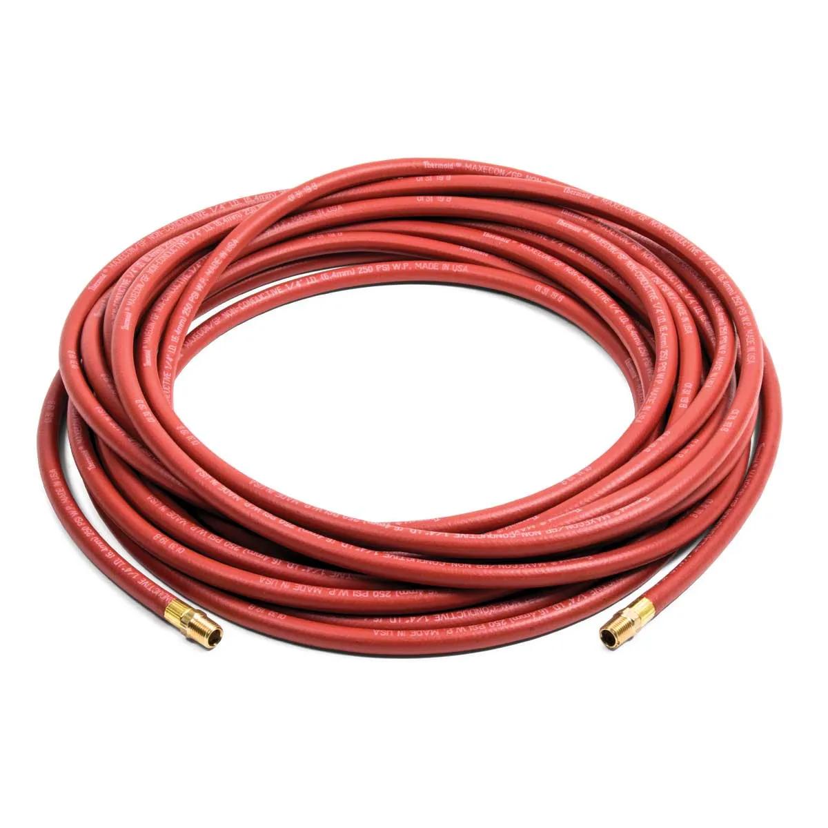 1/4" Industrial Grade Air Hose with 1/4" NPT Fittings - 25 Feet