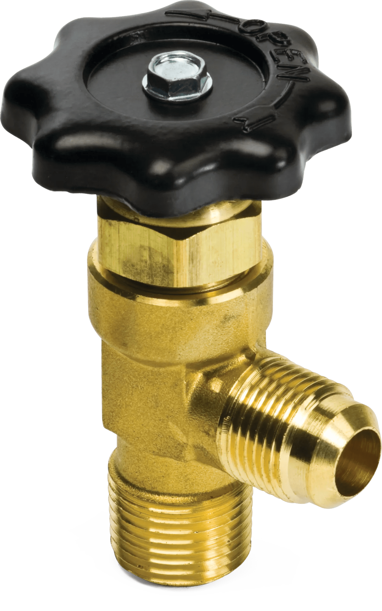 Male NPT to SAE 45° Flare Shut-Off Valves