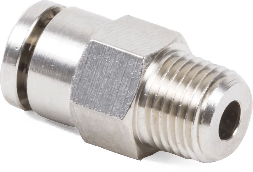 1/4" Tube x 1/8" NPT Male Push-To-Connect Divider Valve Outlet Adapter with Check