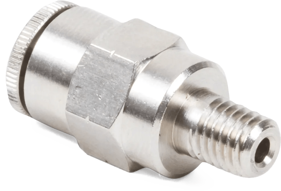 1/4" Tube x 1/4"-28 Straight Push-To-Connect Hose End - 2 Pack