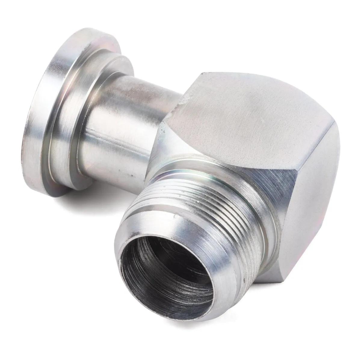 Split Flange (SAE Code 61) to Male SAE JIC 37° 90° Elbow Adapter