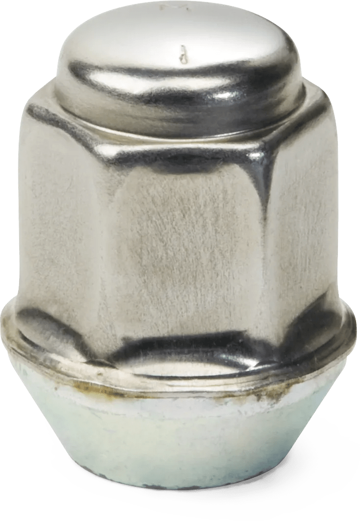 M12 x 1.50 x 30mm Type 4 Stainless Steel Capped Wheel Nuts - 5 Pack