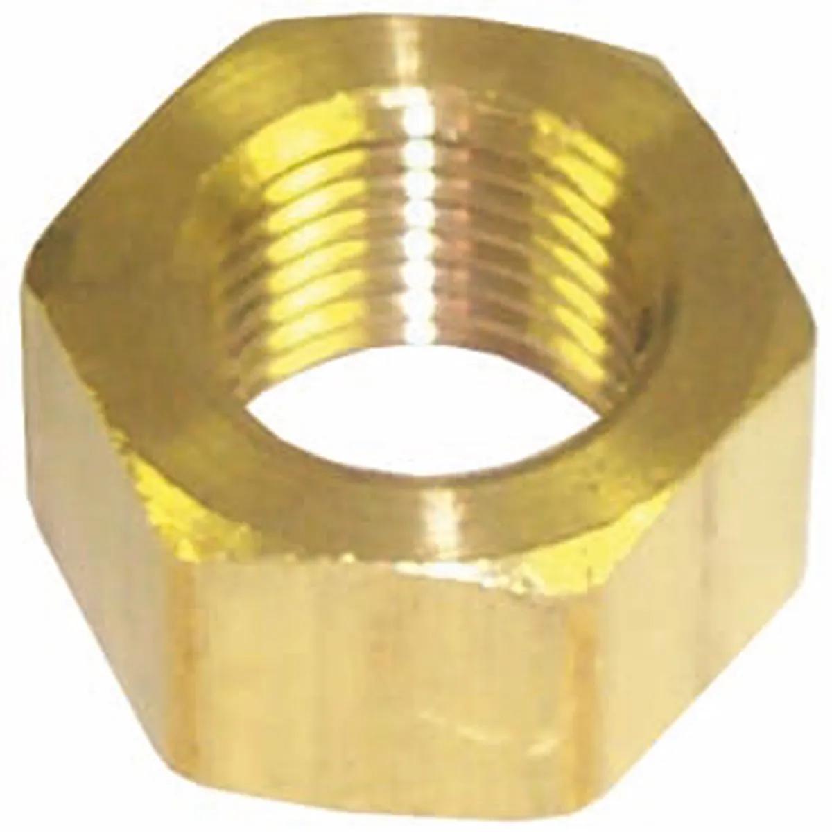 7/16"-14 (USS) Brass Hex Nut - 25 Pack