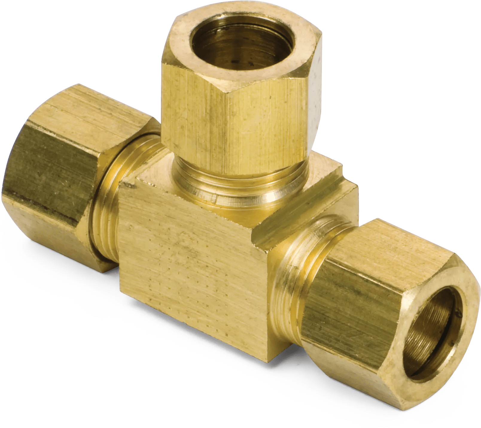 5/16" Brass Compression Union Tee - 2 Pack