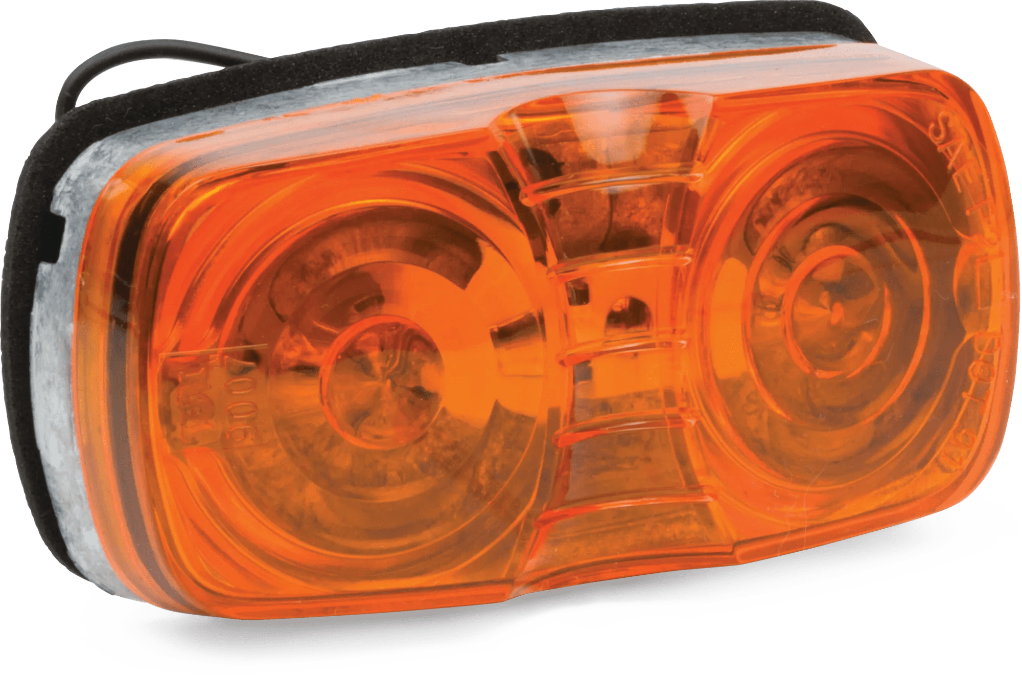 4" x 2" x 1" Die-Cast Zinc Amber Marker Lamp