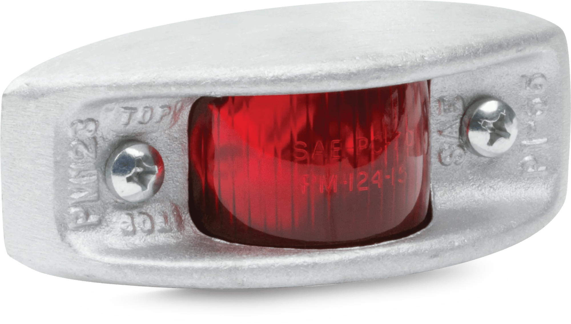 5-1/4" x 2-1/8" x 3/8" Aluminum Die-Cast Red Marker Lamp