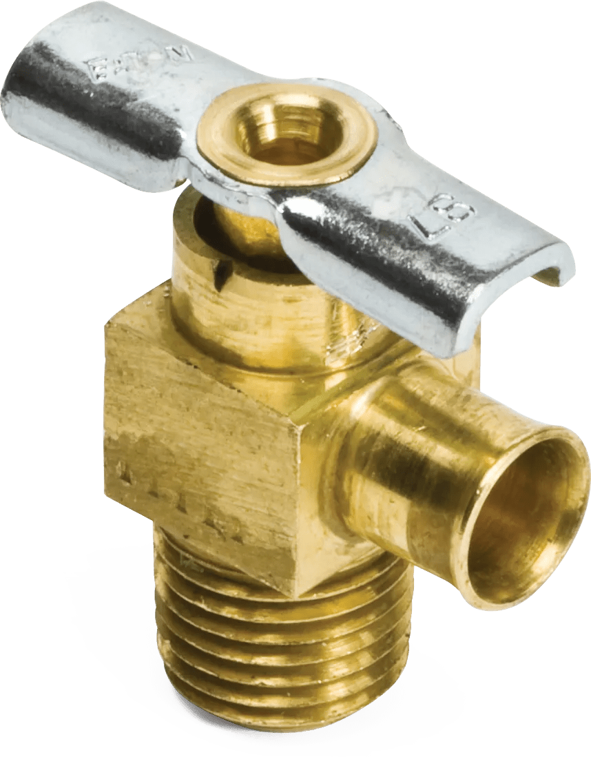 1/4" MPT x 3/8" 90° Angle Bib Drain