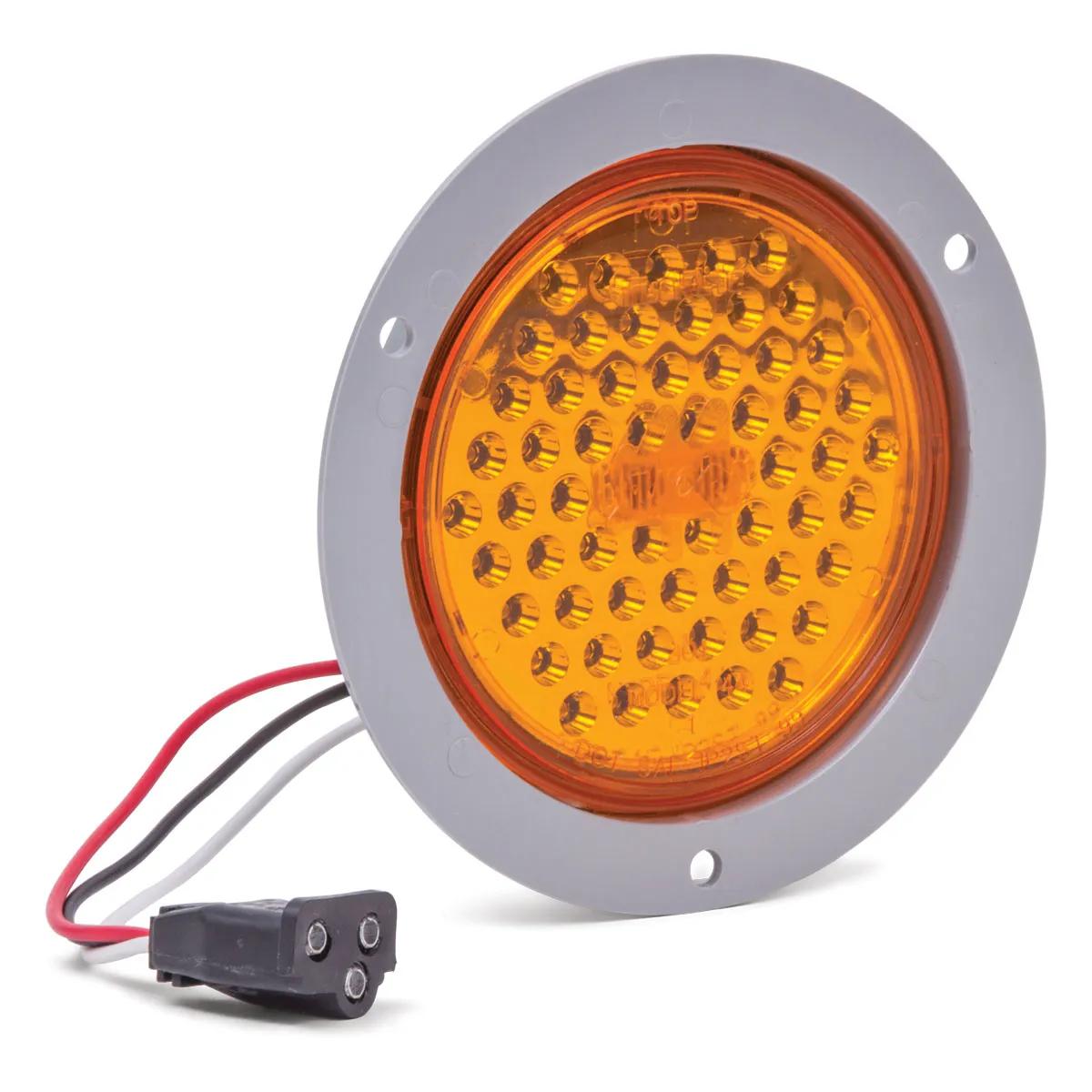 4" Yellow LED Super 44 - Gray Flange Kit 44023Y
